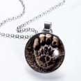 thumbnail image 2 of Print Glass Circular Pendant Necklace - Stylish Jewelry Statement Piece, 2 of 5