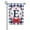 Letter E, variant on America Forever Patriotic Monogram Letter A Garden Flag, 12.5 x 18 inch Double Sided, Buffalo Plaid Initial Flag with Stars and Bow, 4th of July Summer Outdoor Yard Decor