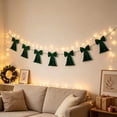 thumbnail image 5 of Christmas Bows 118.11 Inches Long Velvet Bow Garland, Double-Layer Ribbon Christmas Tree Ornaments, Mantel & Stair Railing, Wall & Door Frame Decorations, Festive Home Decor, 5 of 6