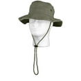 thumbnail image 6 of Wide Brim Hiking Fishing Safari Boonie Bucket Hats 100% Cotton UV Sun Protection For Men Women Outdoor Activities L/XL Olive, 6 of 7