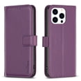 thumbnail image 4 of SaniMore Case for iPhone 15 Pro Max (6.7" 2023), PU Leather Flip Folio Book Protective Cover Cash Pocket Magnetic Clasp Credit Card Holder Kickstand Men Women TPU Shockproof Wallet Shell, Purple, 4 of 11