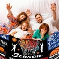thumbnail image 5 of Basketball Blanket Gifts for Girls Boys Kids Team Basketball Lovers,Flannel Sport Ball Game Basketball Throw Blankets for Sofa Couch Bedroom Decor 50"x60", 5 of 6