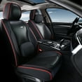 thumbnail image 3 of Coverado Car Seat Covers Full Set, Waterproof High-grade Leather Seat Protectors with Lumbar Support, Auto Cushions Universal Fit for Most Cars SUV Trucks, Redline, 3 of 9