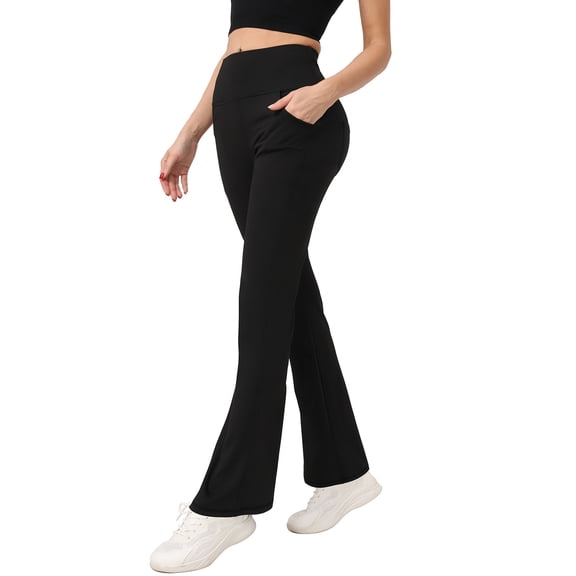 Garbnen Women's Flare Leggings Stretchy Bootcut High Waist Women's Yoga Pants Bell Bottom Women's Workout Leggings with Pockets