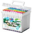 thumbnail image 4 of shiyou-80 Couleurs Marqueurs à Alcool pour Adultes Marqueurs à Double Pointe avec Tonneau Triangulaire Parfaits pour Étudiants Adultes Amis Cadeau, 4 of 4