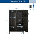 thumbnail image 4 of STAIN Metal Locker Cabinet, Industrial Storage Locker with Lockable Doors, 3 Tier Shelves Metal Lockers for Home Office, Kids, Dormitory and Bedroom, 4 of 11