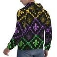 thumbnail image 4 of Bingfone Mardi Gra Geometric Men'S Drawstring Hoodie Long Sleeve Pocket Sweatshirts-Small, 4 of 9