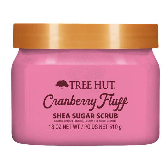 Tree Hut Cranberry Fluff Shea Butter Sugar Body Scrub, 18 oz