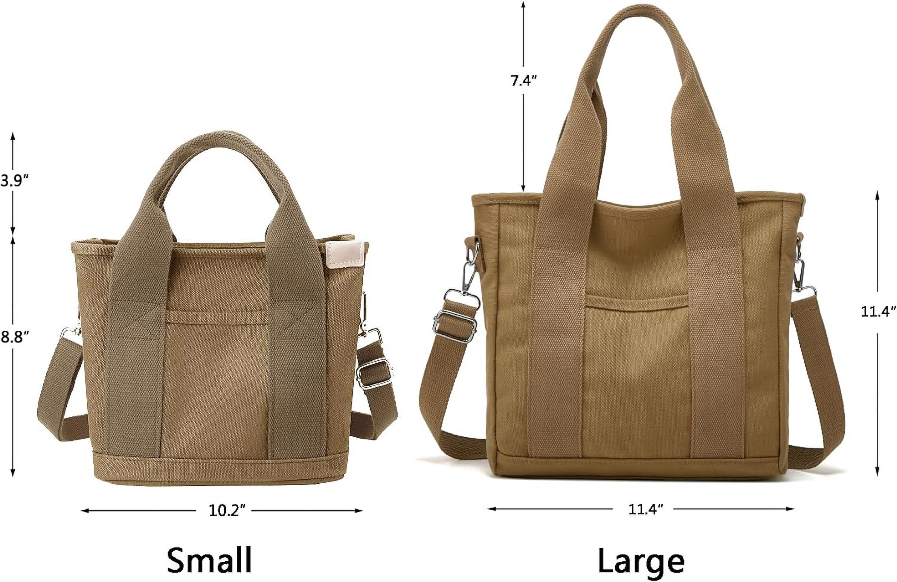 Small Tote Bag with Zipper Tote Bag for Women Canvas Crossbody Bag Shoulder Bag Satchel Hobo Bag Messenger Bag 2024