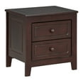 thumbnail image 4 of Mid Century Modern Nightstand with 4 Wood Legs, 2 Drawer Dresser with Storage, Solid Wood Bedside Table for Small Spaces, Living Room, Office, Walnut, 4 of 7