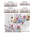 thumbnail image 2 of Kitchen Valances for Window, Farm Watercolor Butterfly Flower Light Filtering Rod Pocket Valance Curtain, Spring Sunflower Hydrangea &nbsp;Short Curtains Window Topper for Bedroom 42x12in, 2 of 9