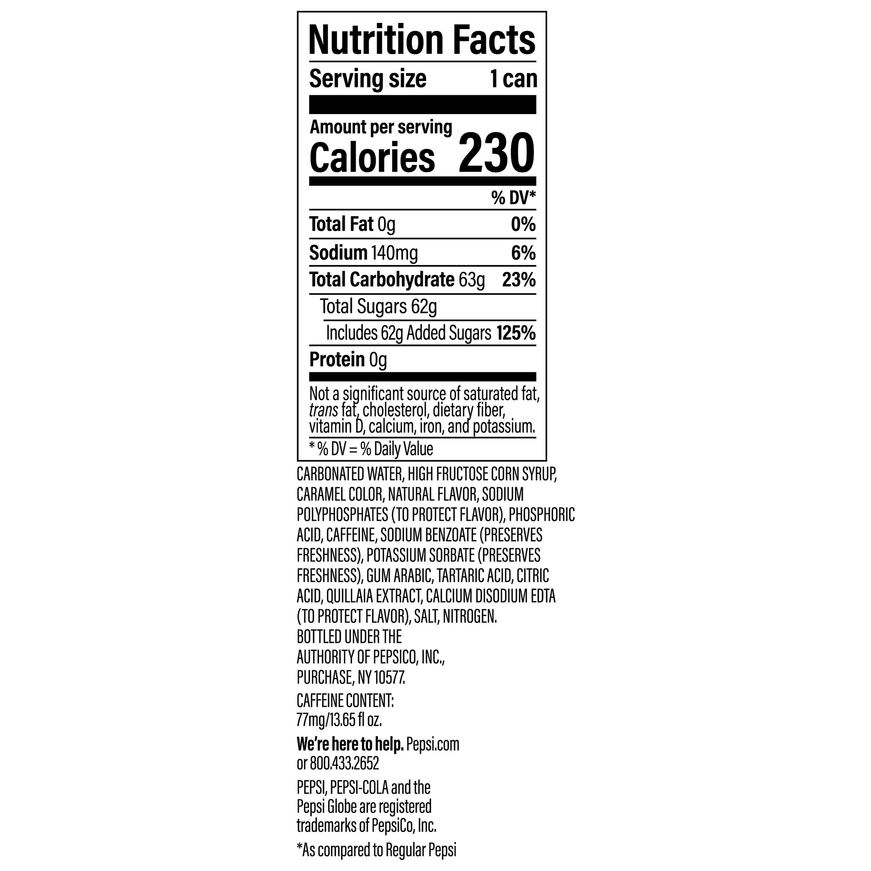 Pepsi Nitro, Draft Cola, Soda Pop, 13.65oz Can (Single Can) (Packaging May Vary)