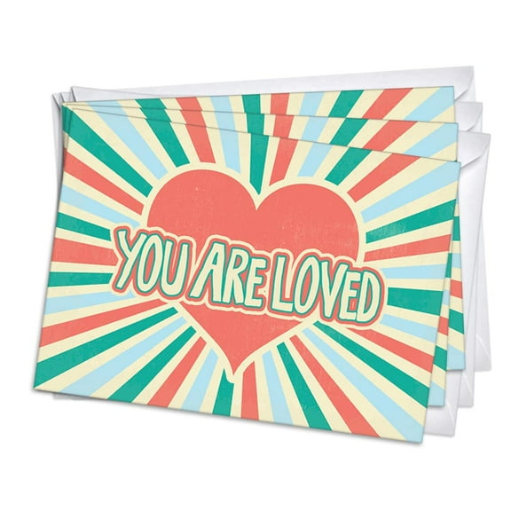 Colorful Heart Valentines/Galentines Day Greeting Cards | 1 Pack Single (5x7)