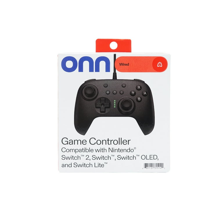 Onn+ Wired Controller Compatible with Nintendo Switch 2