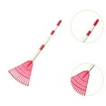 thumbnail image 6 of YWMJZEU Garden Rake with Wood Handle Heavy Duty Raking Grass and Leaves Tool Quick Clean red, 6 of 9