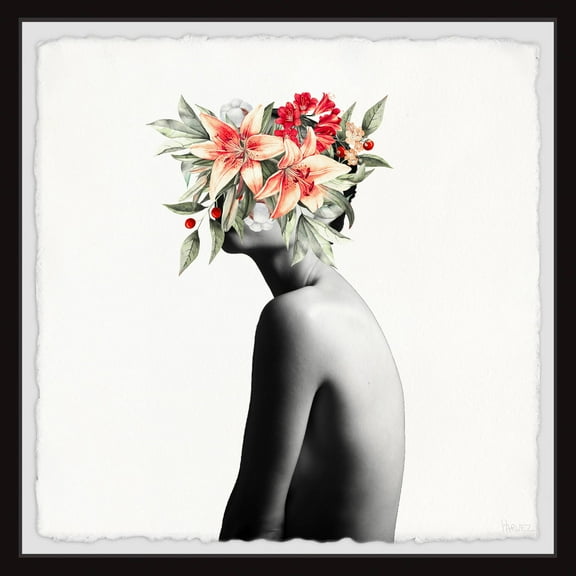 Parvez Taj Peachy Bloom Framed Wall Art