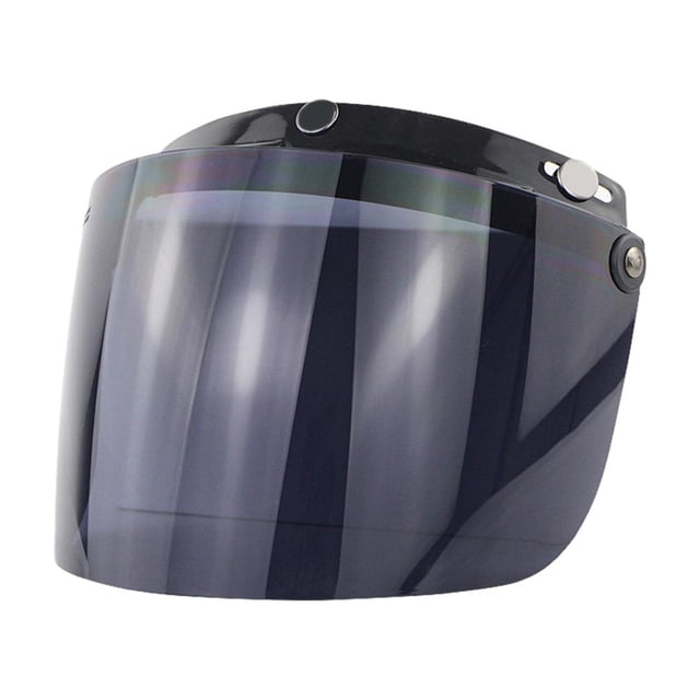 Motorcycle Helmet Visors Bubble Mirror Three Button Type Retro Open Face Helmet