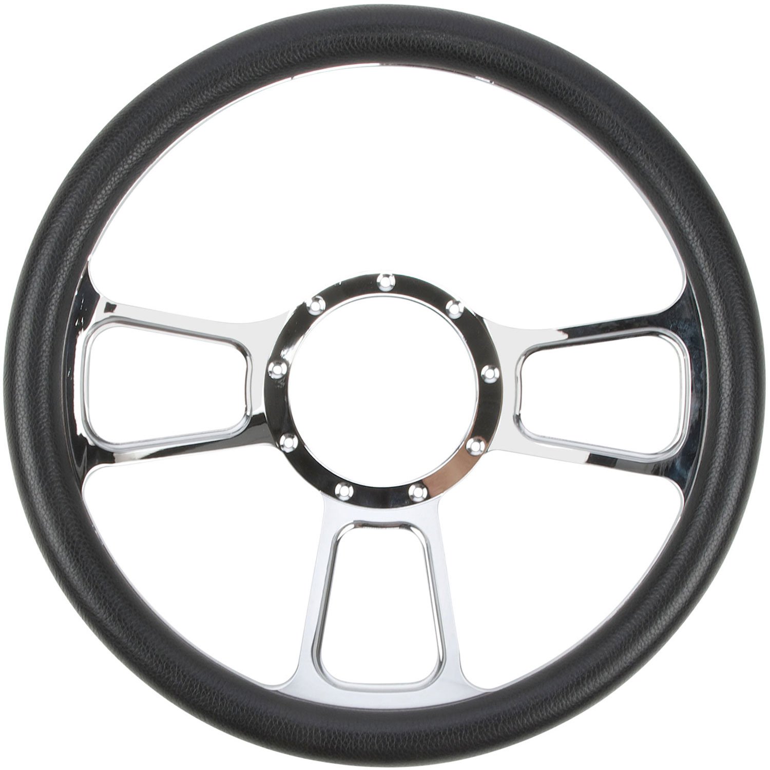 JEGS 70410 ChromePlated Billet Aluminum 14'' Steering Wheel