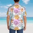 thumbnail image 4 of Fotbe Donuts and Coffee Camisa Hawaiana para Hombre Unisex – Camisa Casual de Verano con Botones de Manga Corta de Algodón y Lino,Small, 4 of 7