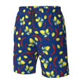 thumbnail image 4 of Susaid Lemons And Chili Print Men's Swim Trunks Hawaiian Bathing Mesh Lining Suit Swimsuits Beach Shorts with Pockets-X-Large, 4 of 6