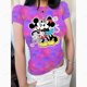 thumbnail image 3 of Camisetas de manga corta con cuello redondo y doble forro para mujer de Mickey Mouse, camisetas básicas, colección Smoke Cloud Pro, 3 of 5