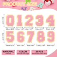 thumbnail image 2 of Uxcell Chenille Number Patches Self-Adhesive Number Patch Appliques Stickers for DIY Clothing Hat Decor Pink with Gold Edge, 2 of 7