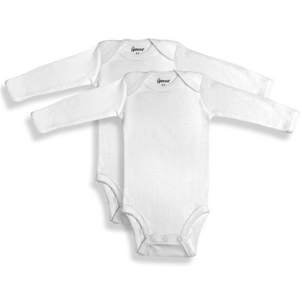 Rockabye Baby 53026 2 Piece White Long Sleeve Bodysuits with Mitten
