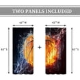 thumbnail image 4 of Sports Curtains for Boys Bedroom 42W x 63L Inch Rod Pocket Kids Basketball Curtains Cool Basketball Wall Art for Men Abstract Flame Decor Teenagers Living Room Window Drapes Fabric 2 Panels, 4 of 4