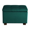 thumbnail image 4 of CorLiving Asha Small Velvet Tufted Upholstered Rectangular Indoor Ottoman with Storage, 4 of 9