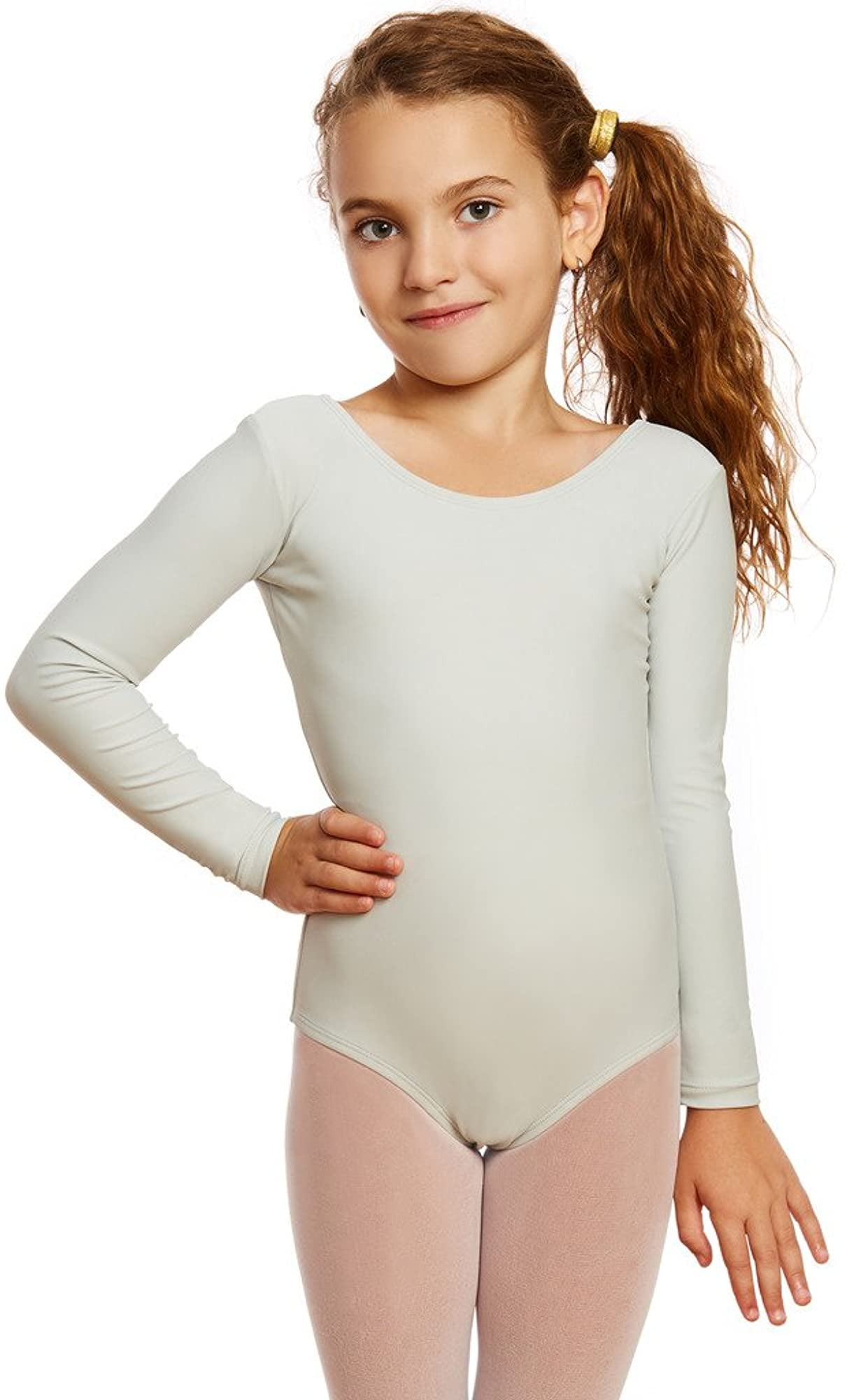 Leveret Girls Leotard Basic Long Sleeve Ballet Dance Leotard 2T14
