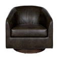 thumbnail image 5 of Better Homes & Gardens Bradford Wooden Base Swivel Accent Chair, Dark Espresso Faux Leather, 5 of 9