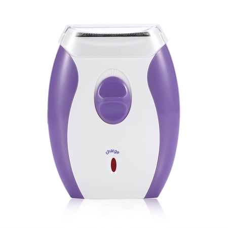 Rupoun Women's Rechargeable Hair Removal Electric Body Epilator Shaver for Leg Arm Bikini Line, White and Purple