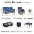 thumbnail image 2 of Gymojoy 7 Pieces Patio Furniture Set with 43inch Propane Fire Pit Table, Deep Seating Sofa, 2 Swivel Rocker Glider Chairs, 2 Ottomans and Side Table, Outdoor Conversation Set, 2 of 17