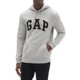 thumbnail image 1 of Sudadera con capucha y forro polar con logo GAP, gris claro, XS, 1 of 3