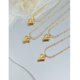 thumbnail image 4 of Collar de amor de acero de titanio, collar de mujer simple de moda de lujo ligero de estilo frío de tendencia francesa, dorado, 4 of 5