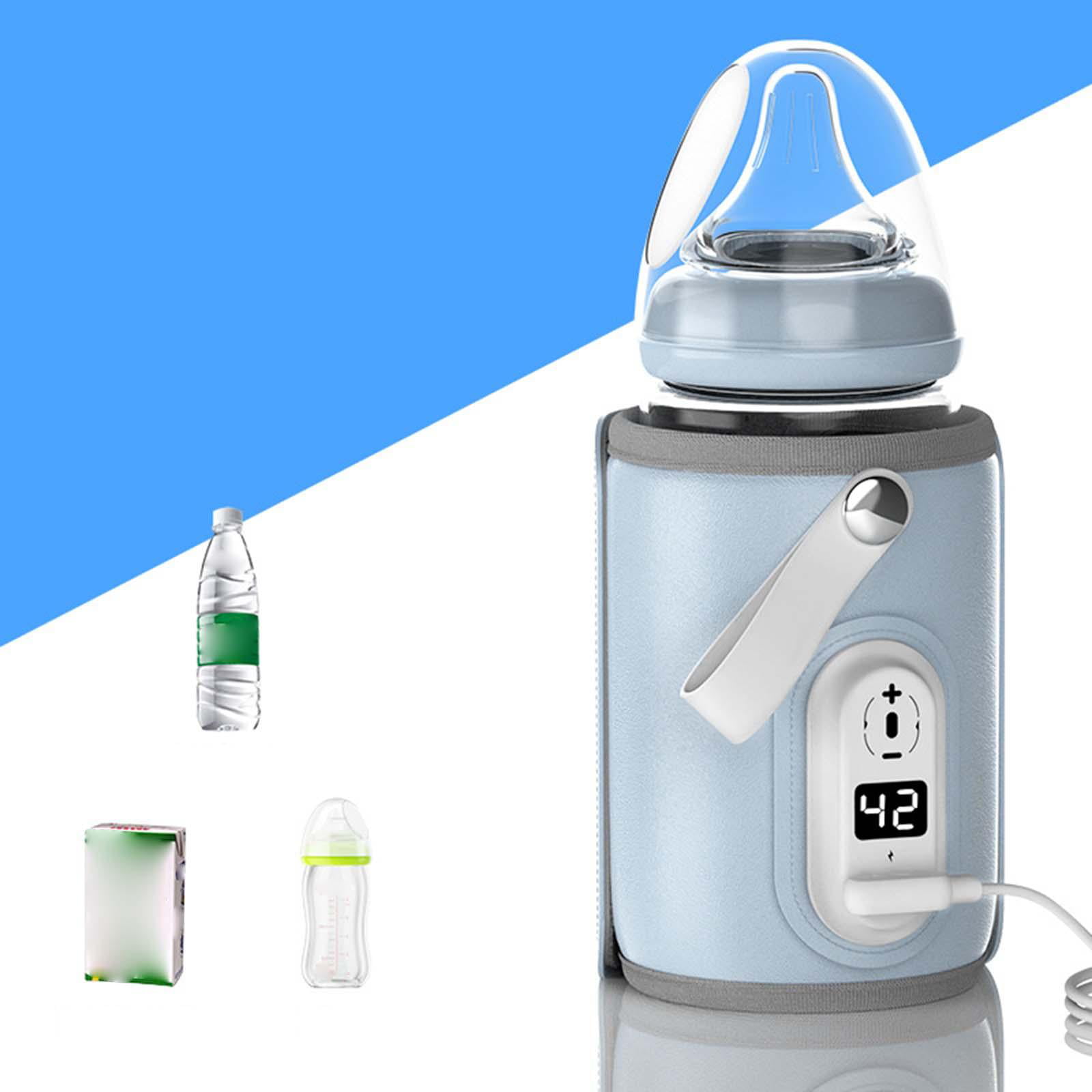 Fdit USB Travel Mug Portable Milk Warmer Warmer Bottle Heater Bottle Power Bottle Storage Bag for Babies 