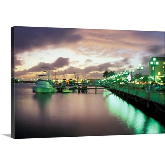 Great BIG Canvas | "Caribbean, Aruba. Orangestad" Canvas Wall Art - 30x20