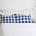 thumbnail image 5 of Buffalo Blue Plaid King Size Comforter Set, Spring Simple Pattern Soft Bedding for All Seasons, 4 Pcs Bed Set with 1Comforter (90"x106") ,1 Sheet(94"x116"), 2 Pillowcases (19"x35"), 5 of 7