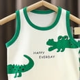 thumbnail image 4 of Quealent Baby Boy Summer Clothes 2 PCS Sleeveless Tank Top and Shorts Set Toddler Boys Outfits 6M 12M 18M 24M 2T 3T 4T (Green, 3-6 Months), 4 of 4