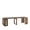 Brown, variant on Hommoo Extendable Foldable Dining Table for 1-10 People, Multifunctional Wooden Rectangle Expandable Console Table with Storage Shelf, for Kitchen Living Meeting Room, Black