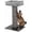 Grey, variant on Cat Scratching Post, Retro-Style Tall Scratch Posts with Perch for Indoor Cats Adults, Large Cat Scratcher Tower with Bed, Natural Sisal & Solid Wood