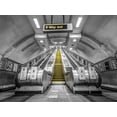 thumbnail image 2 of Frank, Assaf 18x14 Black Ornate Wood Framed with Double Matting Museum Art Print Titled - Escalators at subway station, 2 of 4