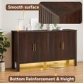 thumbnail image 7 of AVAWING Modern Buffet Cabinet, Credenza with 4 Doors, Fluted Buffet Sideboard Cabinet, Brown, 7 of 7