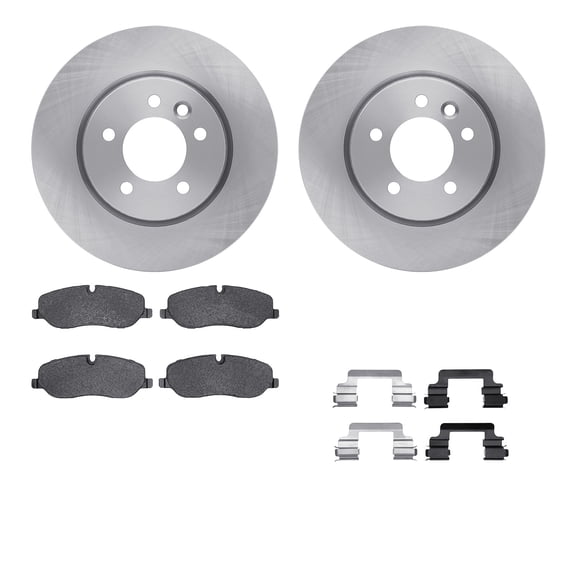 Dynamic Friction Company Front Brake Rotors with 5000 Advanced Brake Pads includes Hardware 6512-11096