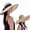 White & Beige, variant on SolaceHue Women's Wide Brim Sun Hat, Foldable Straw Beach Bucket Hat with UPF 50 UV Protection, Packable Cooling Summer Hat for Travel, Elegant Design. Beige