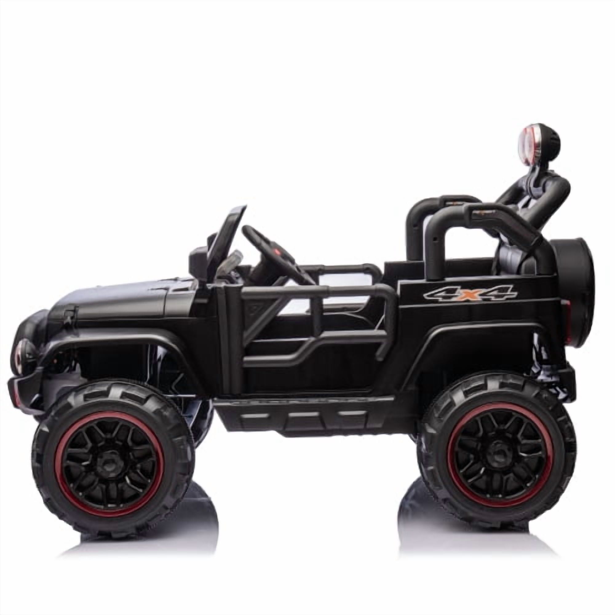 HappyToysWorld24V Large Ride On Car for Kids (20in Wide Seat), Electric Toy Car w/ Parental Control, Suspension & Bluetooth, 2.5-4MPH, Portable Pull Rod Design for Ages 3-8