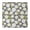 White-99, variant on Waterproof Vinyl Tablecloth Square Fitted with Retro Daisy Graphic, Yellow Boho Aesthetic Floral Pattern, Back for Outdoor Dining