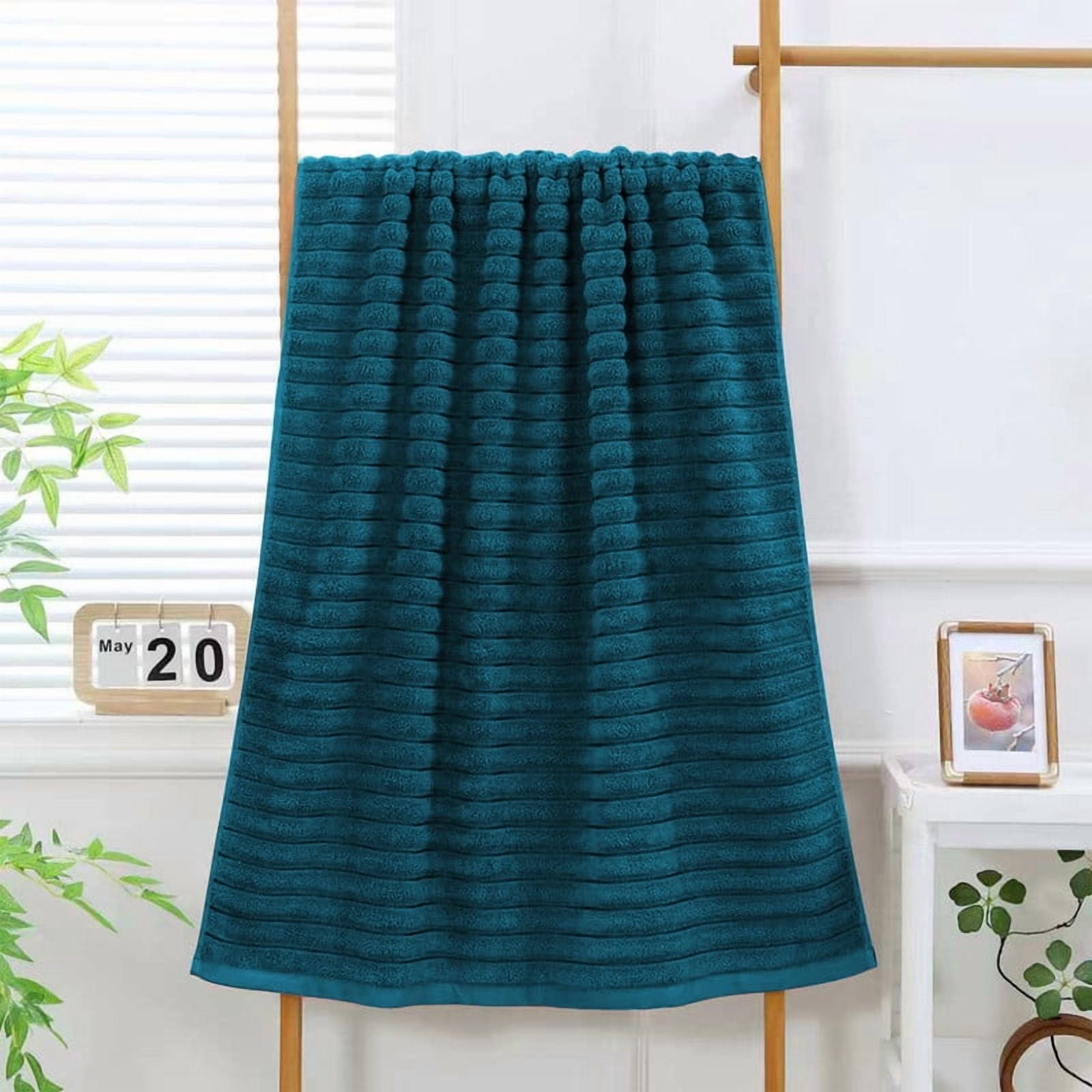 JML Teal Bath Towel Set of 8 Pieces - Cotton Blend Highly Absorbent Towels for Bathroom, 2 Soft Bath Towels, 2 Hand Towels, 4 Washcloths
