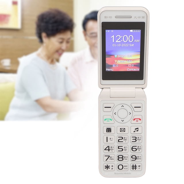 Teléfono Plegable 2G Desbloqueado Botones Grandes de Doble SIM Teléfono Plegable Fácil de Usar para Personas Mayores Teléfono Celular Plegable con Batería de 6800 MAh y ANGGREK Otros