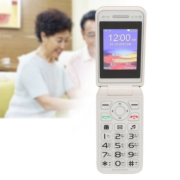 Teléfono Plegable 2G Desbloqueado Botones Grandes de Doble SIM Teléfono Plegable Fácil de Usar para Personas Mayores Teléfono Celular Plegable con Batería de 6800 MAh y ANGGREK Otros